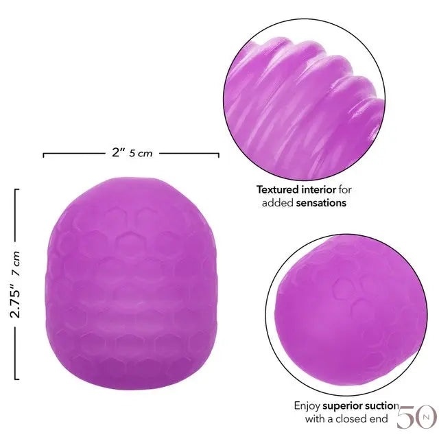 Chaussette élastique - Masturbateur Texturé - Violet calexotics