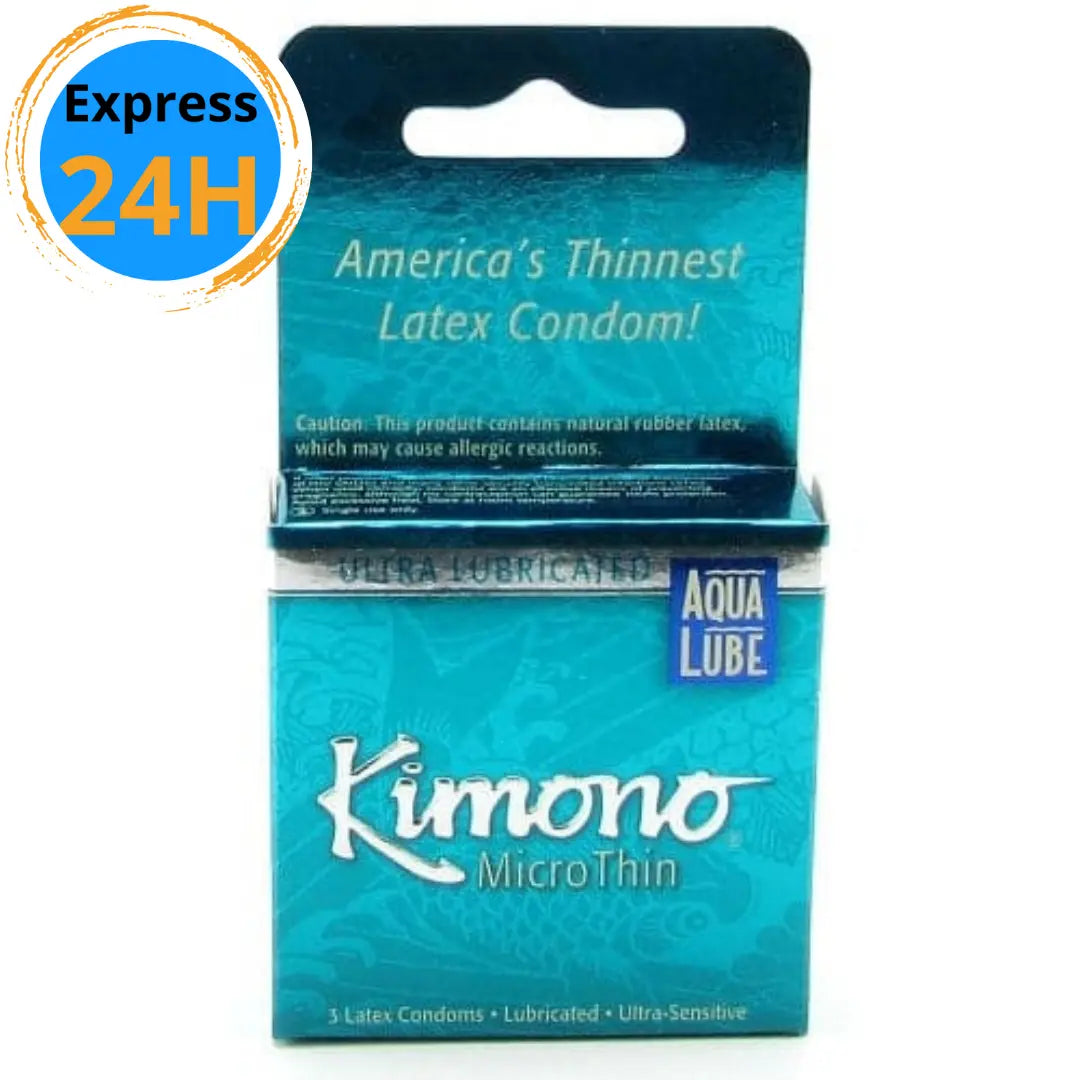 Condoms Minces avec Lubrifiant - Boite de 3 Kimono