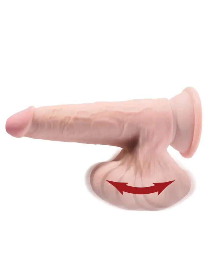 Dildo de 9" à Triple Densité avec Boules Suspendues Pipedream
