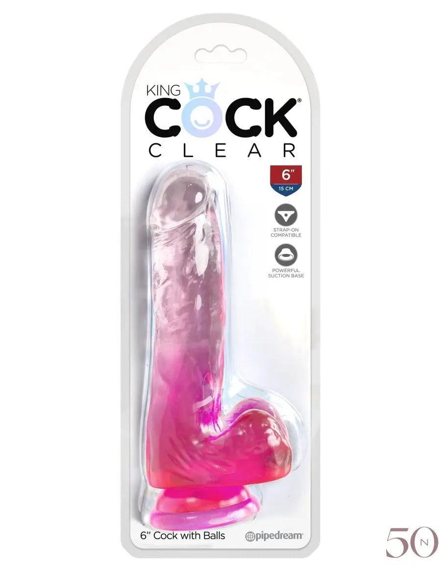 Dildo de couleur 6" avec testicules King Cock