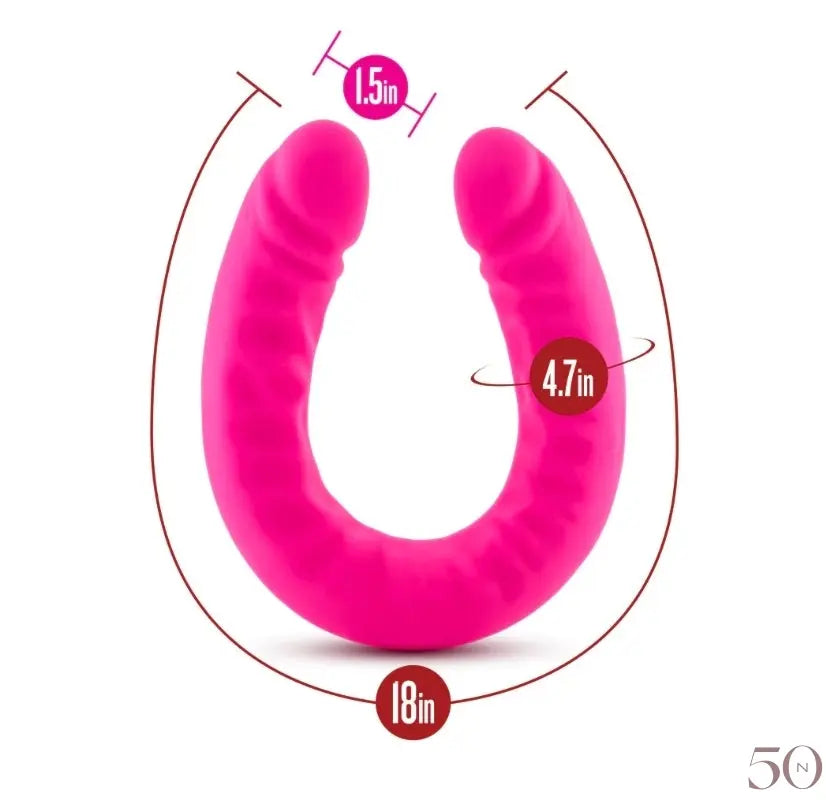 Double dildo 18" Blush