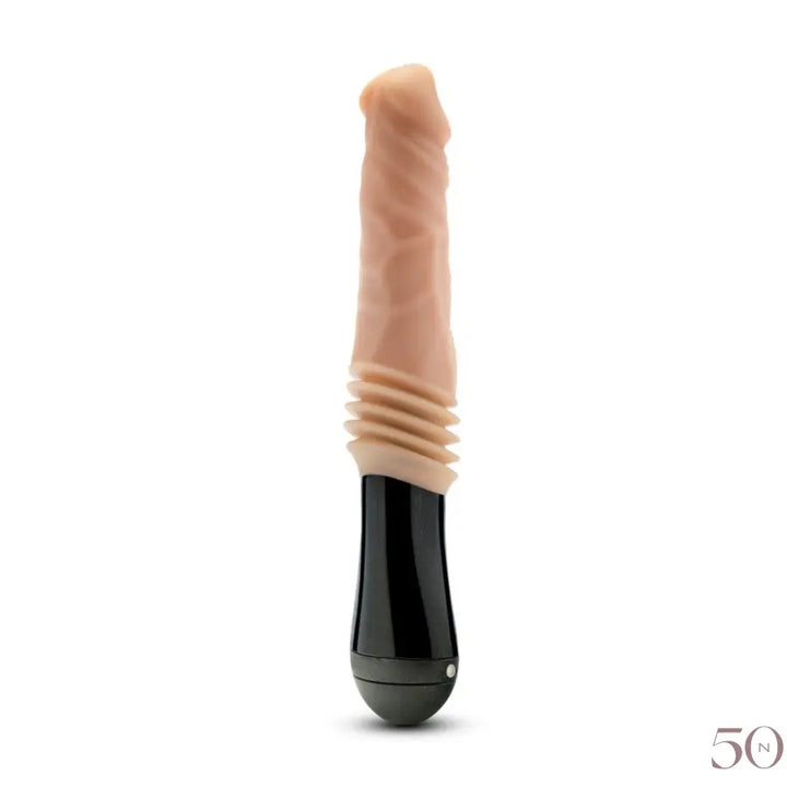Dr. Knight - Dildo Vibrant, Pénétrant et Rotatif - Beige Dr. Skin