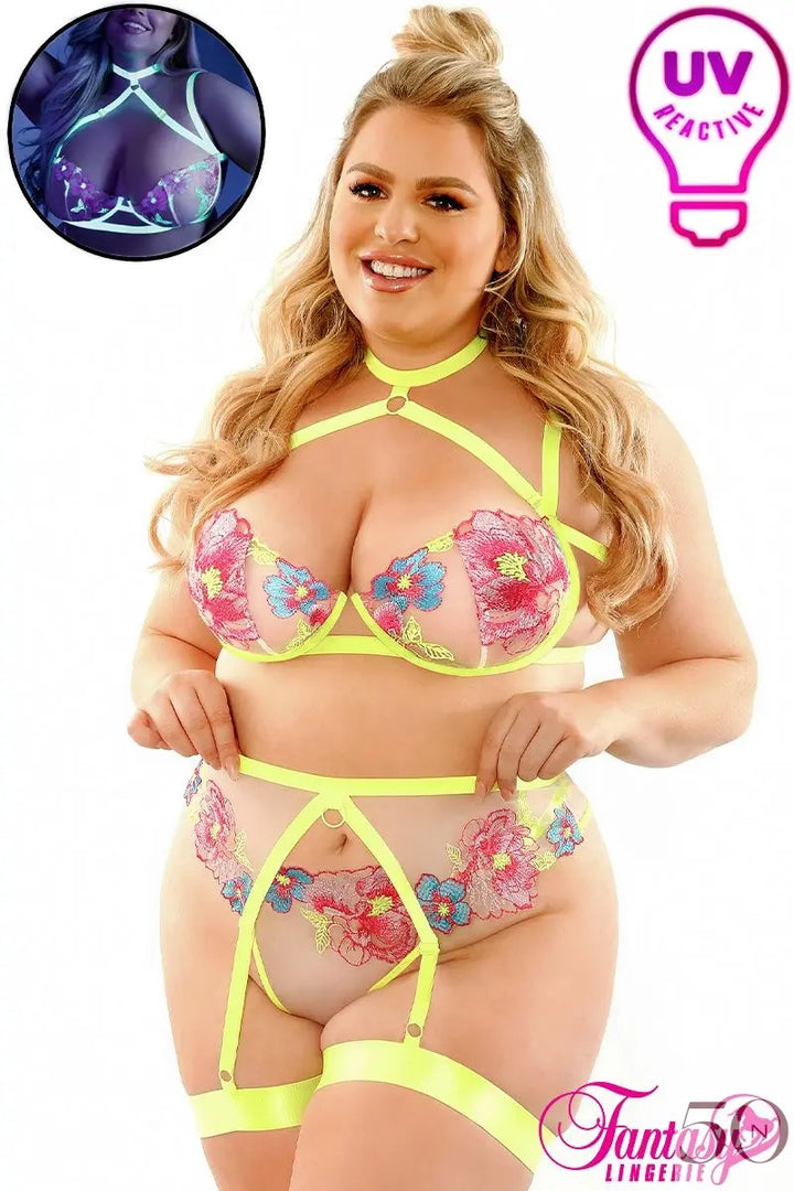 Ensemble 3 pièces réactif aux rayons UV Fantasy