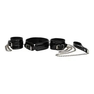 Ensemble de Menottes & Collier en PU Nacré