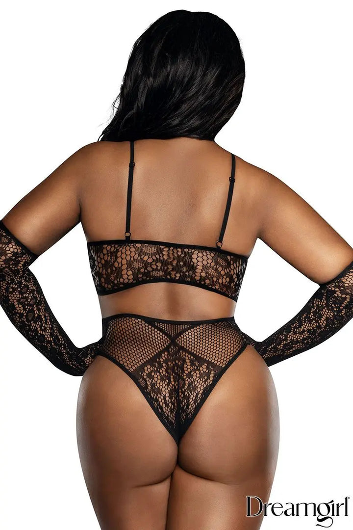 Ensemble de lingerie 3 pièces en dentelle Dreamgirl