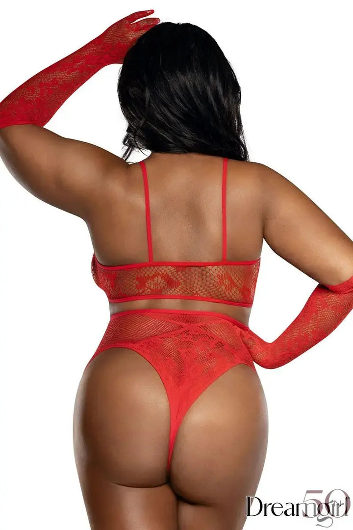 Ensemble de lingerie 3 pièces en dentelle Dreamgirl