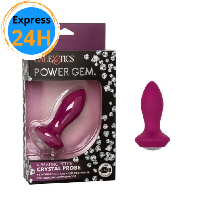 Small Crystal Power Gem Vibrating Probe - Purple