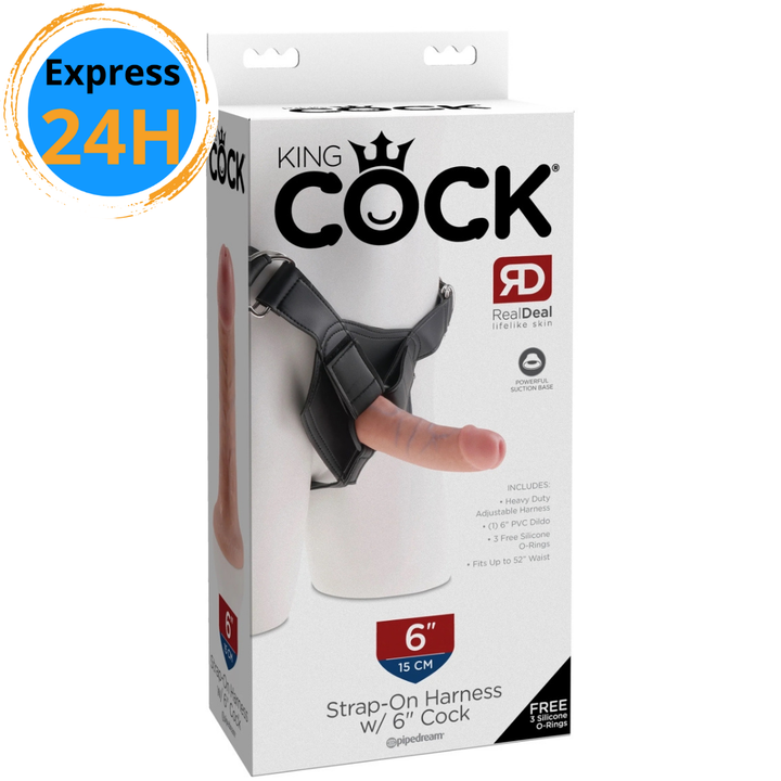 King Cock Strap-On avec Dildo 6"