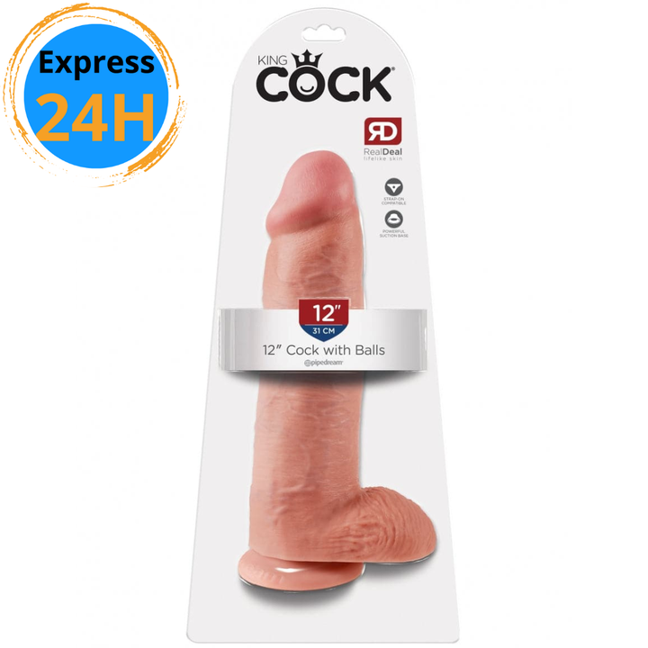 King Cock - 12" dildo avec testicules