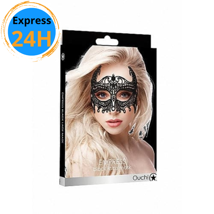 Masque en dentelle noire Empress