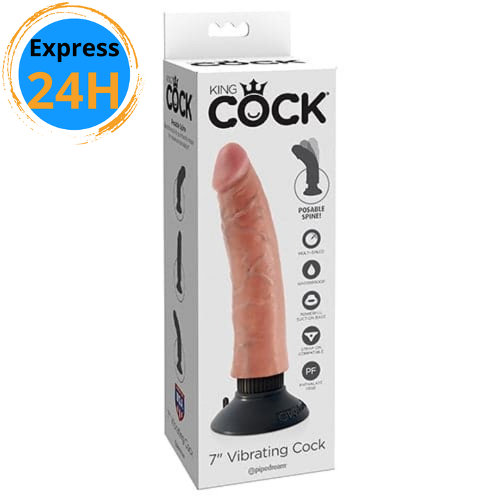 King Cock - 7" dildo vibrant