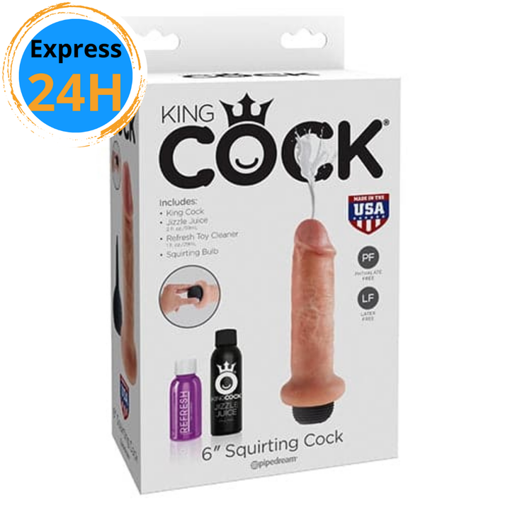 King Cock 6" dildo éjaculant