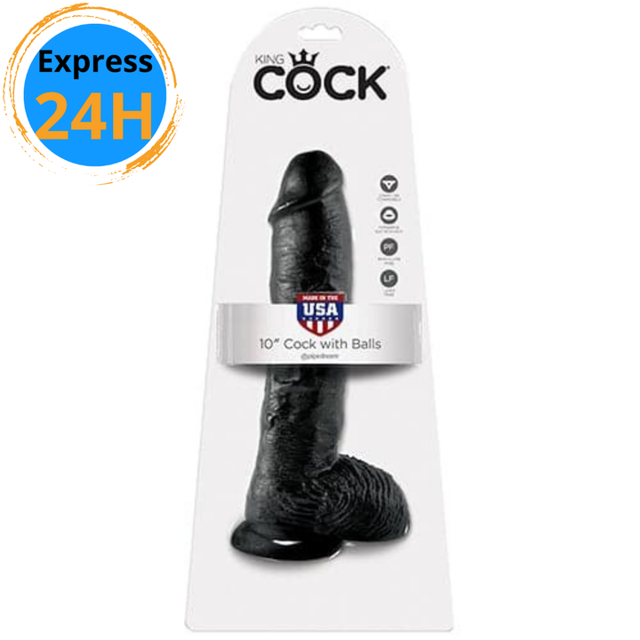 King Cock - 10" dildo avec testicules