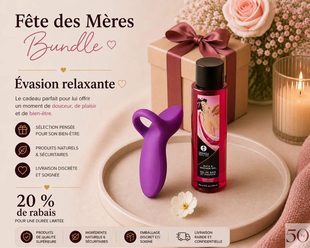 Bundle Fête des Mères Évasion relaxante avec gel de bain, sel de bain et accessoire bien-être pour femme