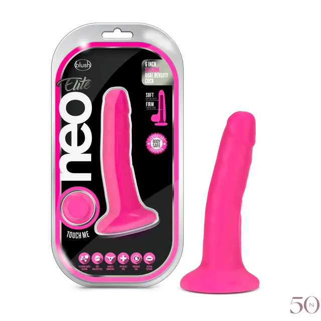 Gode en Silicone de 6 pouces - Rose neo