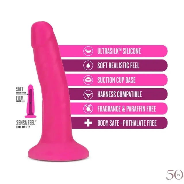 Gode en Silicone de 6 pouces - Rose neo