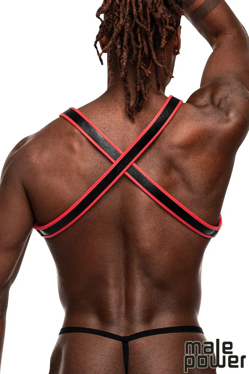 Harnais pectoral - Rouge & Noir Male Power