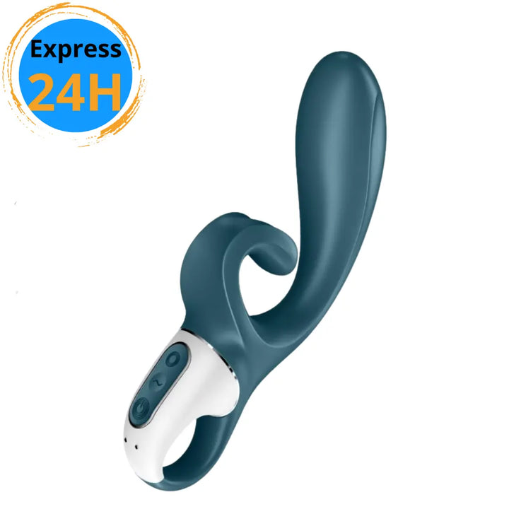 Hug Me GrisBleu – Vibromasseur Rabbit Connecté satisfyer