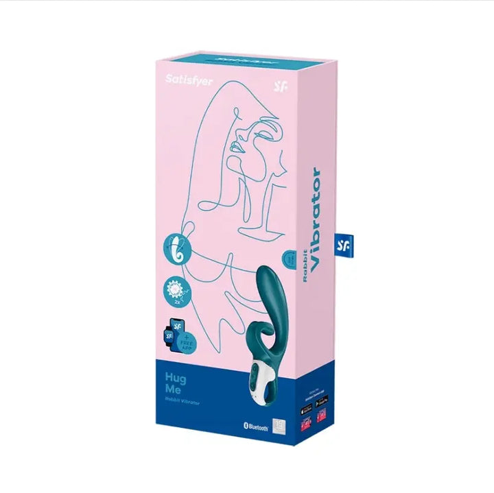 Hug Me GrisBleu – Vibromasseur Rabbit Connecté satisfyer