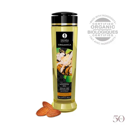 Huile de Massage Érotique ORGANICA - Douche d'Amande Shunga
