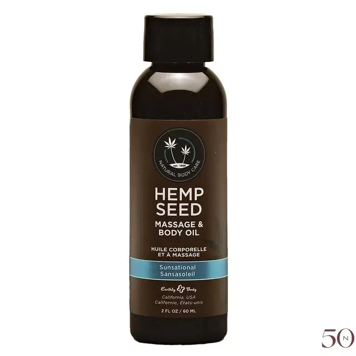 Huile de massage Hemp Seed 2oz. Earthly Body