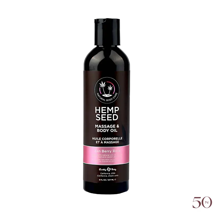 Huile de massage Hemp Seed  8oz Earthly Body