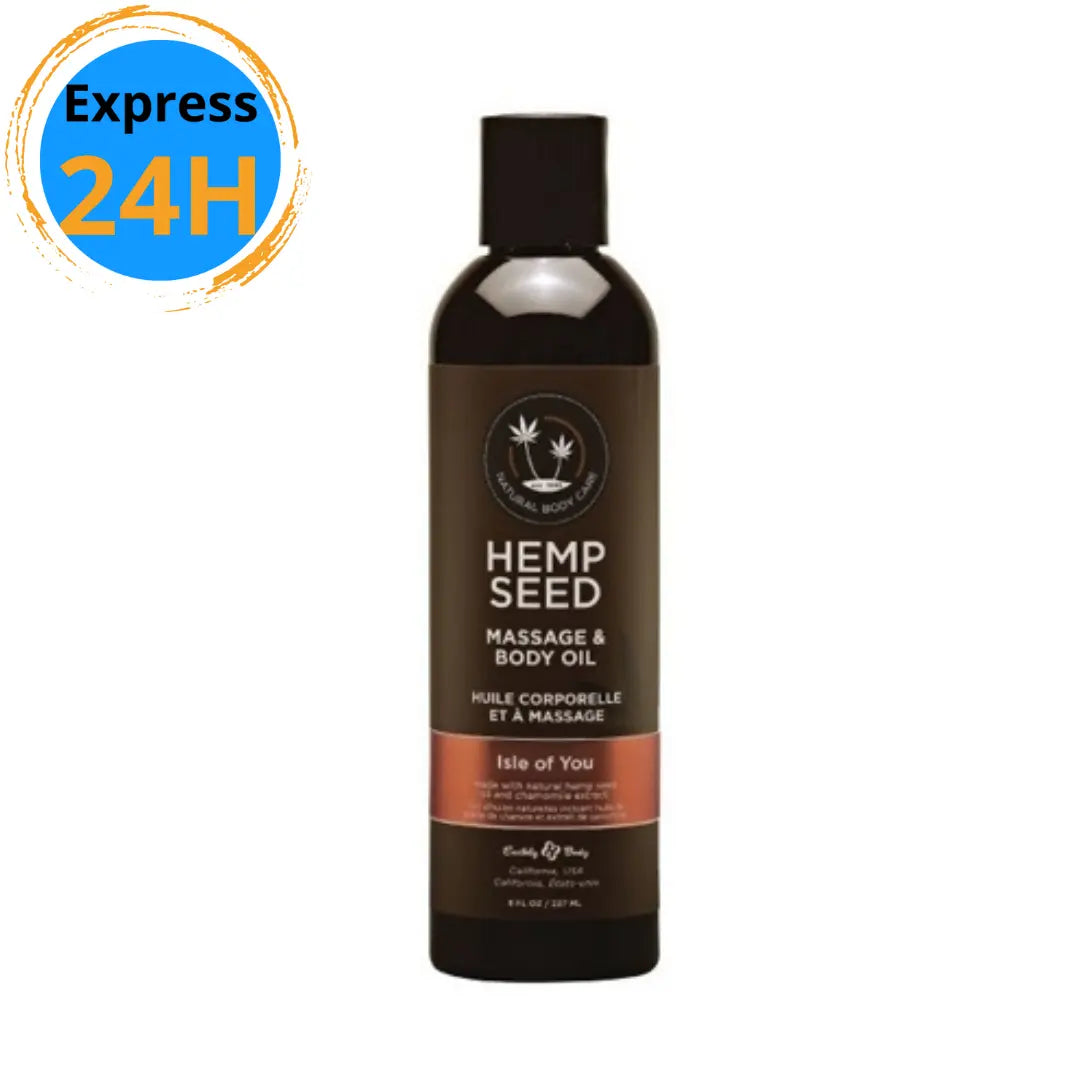 Huile de massage Hemp Seed Isle of you  8oz Earthly Body