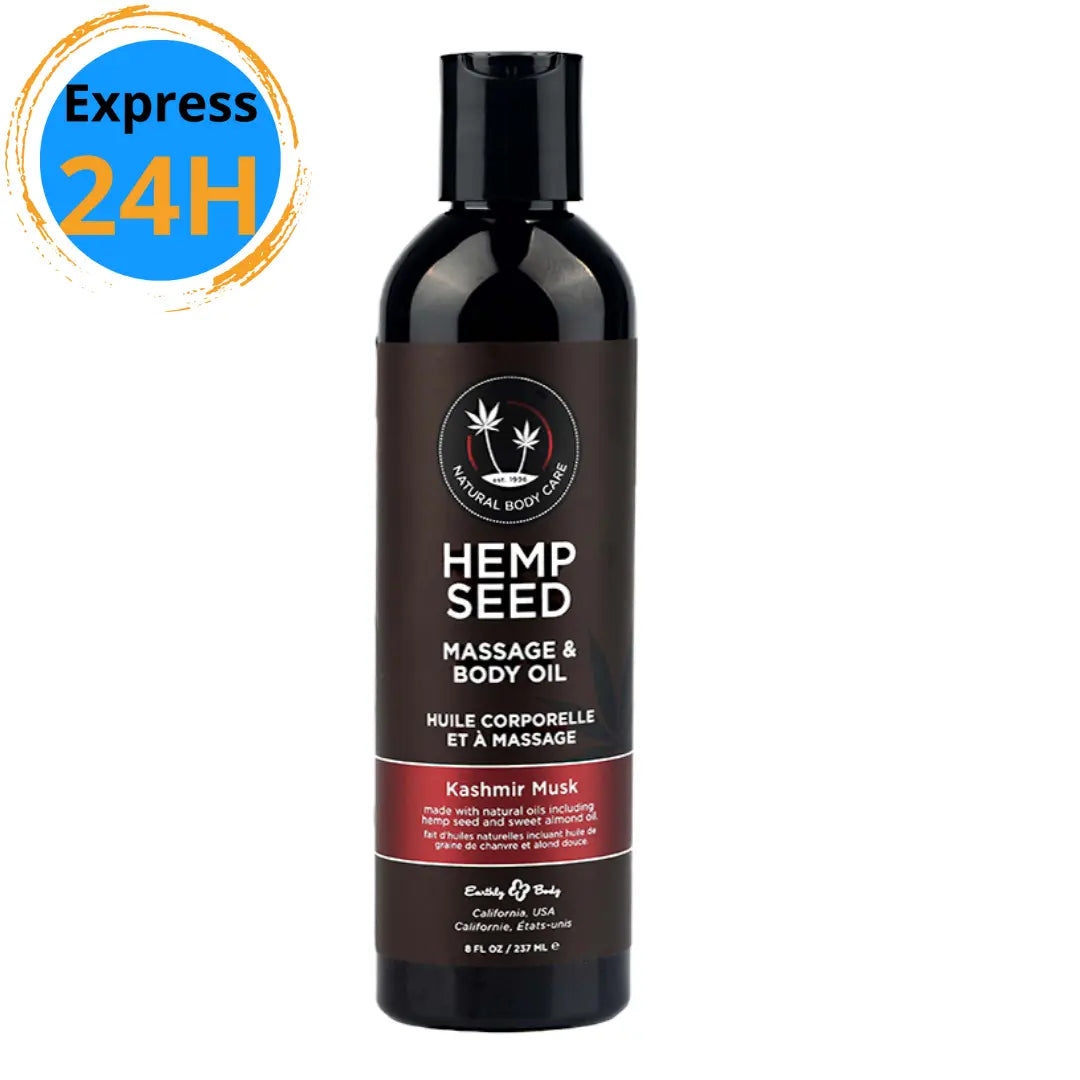 Huile de massage Hemp Seed Kashmir Musk  8oz Earthly Body