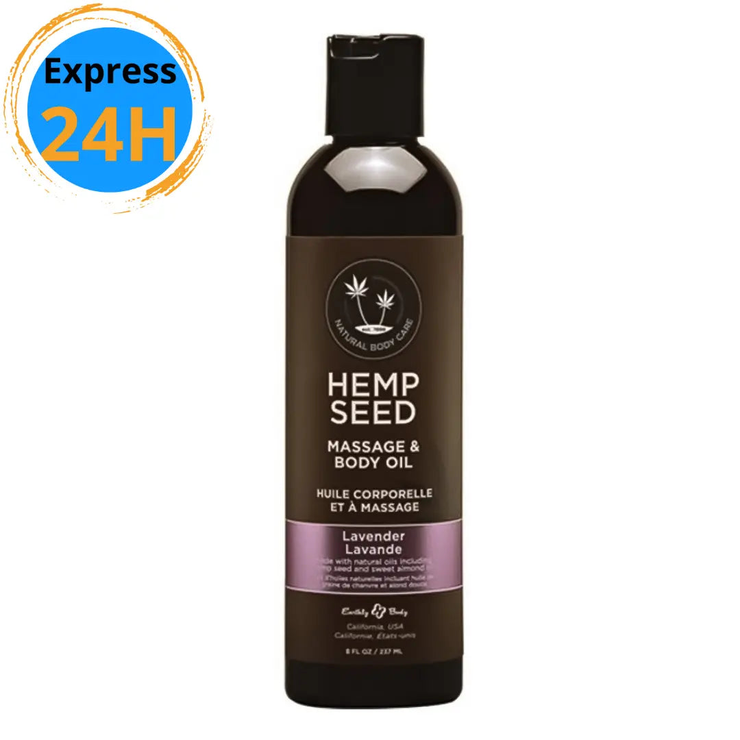 Huile de massage Hemp Seed Lavande 8oz Earthly Body