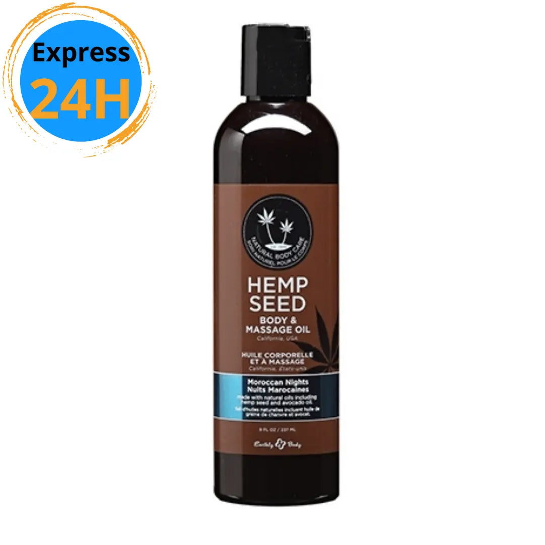 Huile de massage Hemp Seed Nuit marocaines 8oz Earthly Body