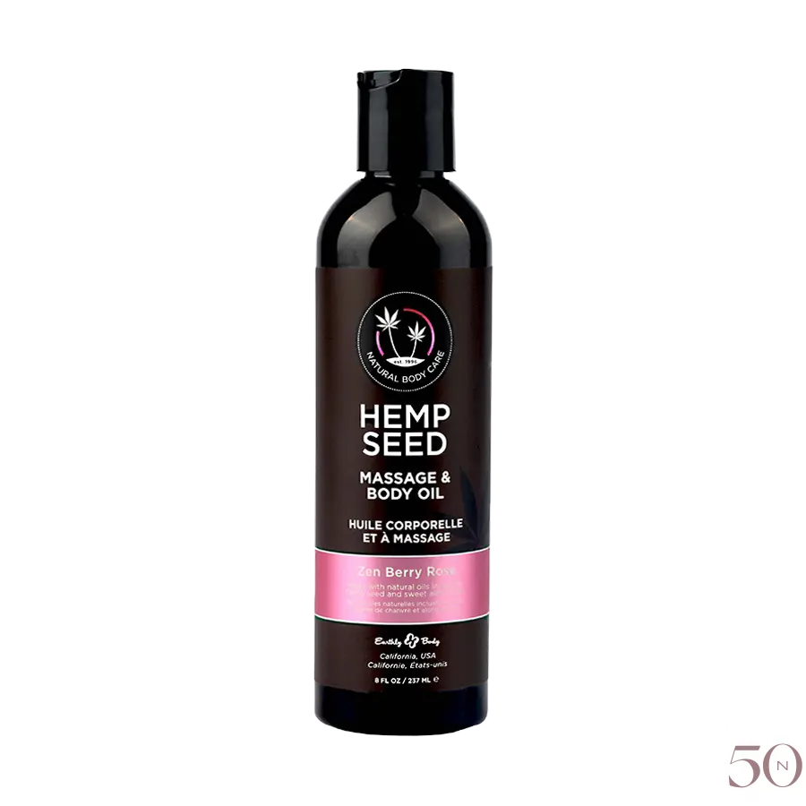 Huile de massage Hemp Seed  8oz Earthly Body