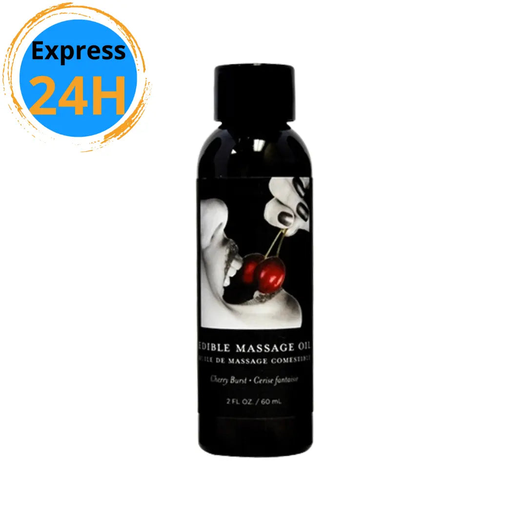 Huile de massage comestible Cerise 2 OZ Earthly Body