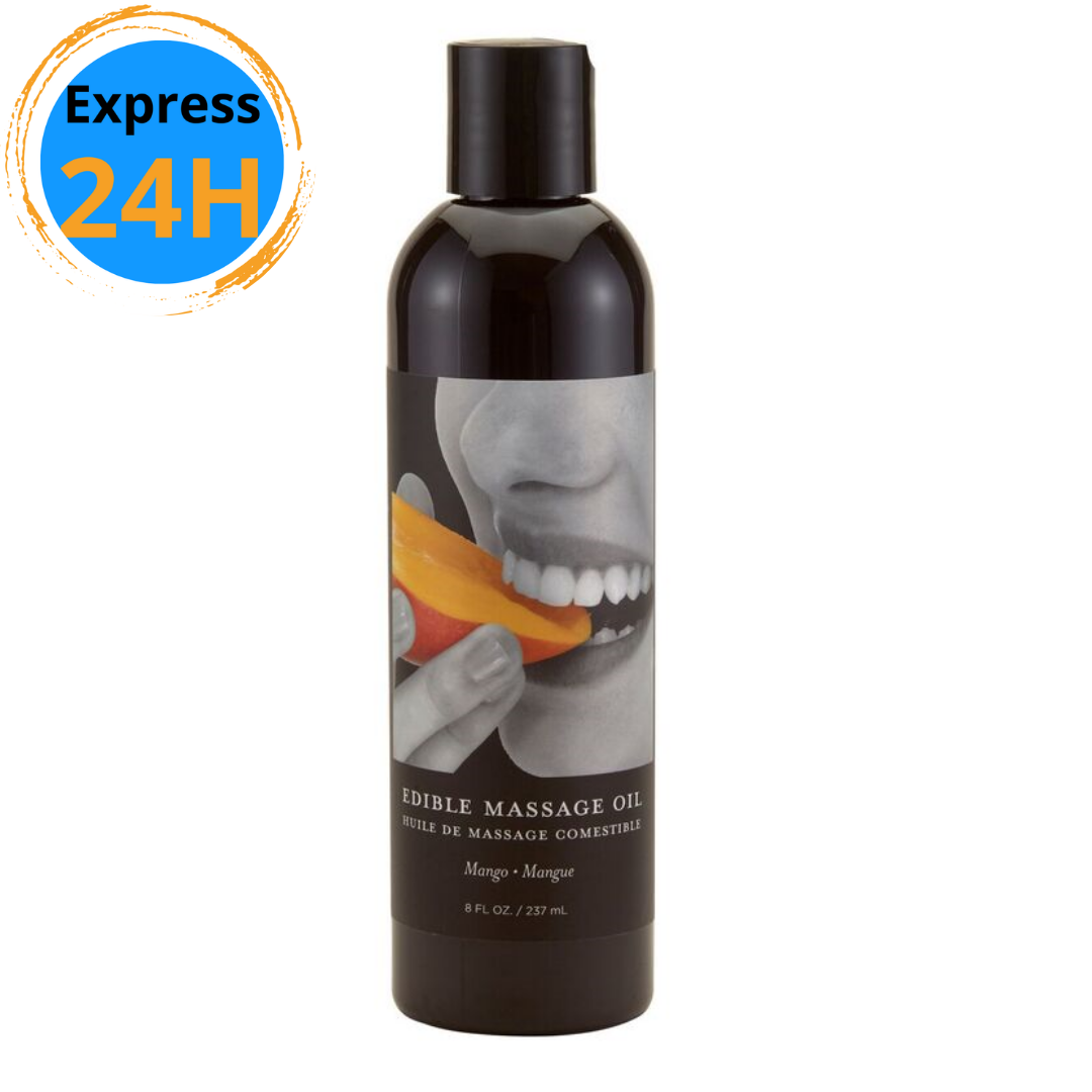 Huile de massage comestible Mangue 8oz Earthly Body