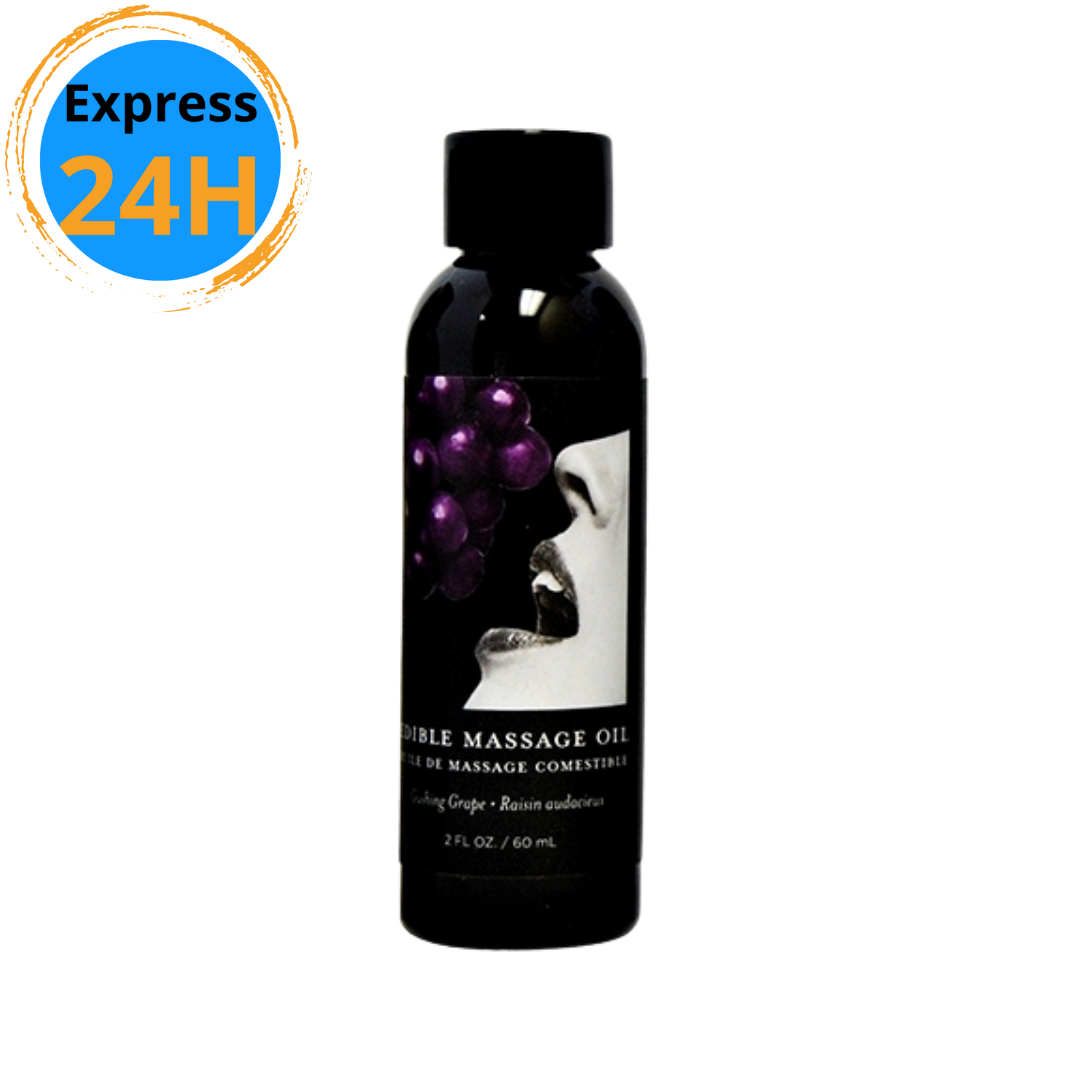 Huile de massage comestible raisin  2oz Earthly Body