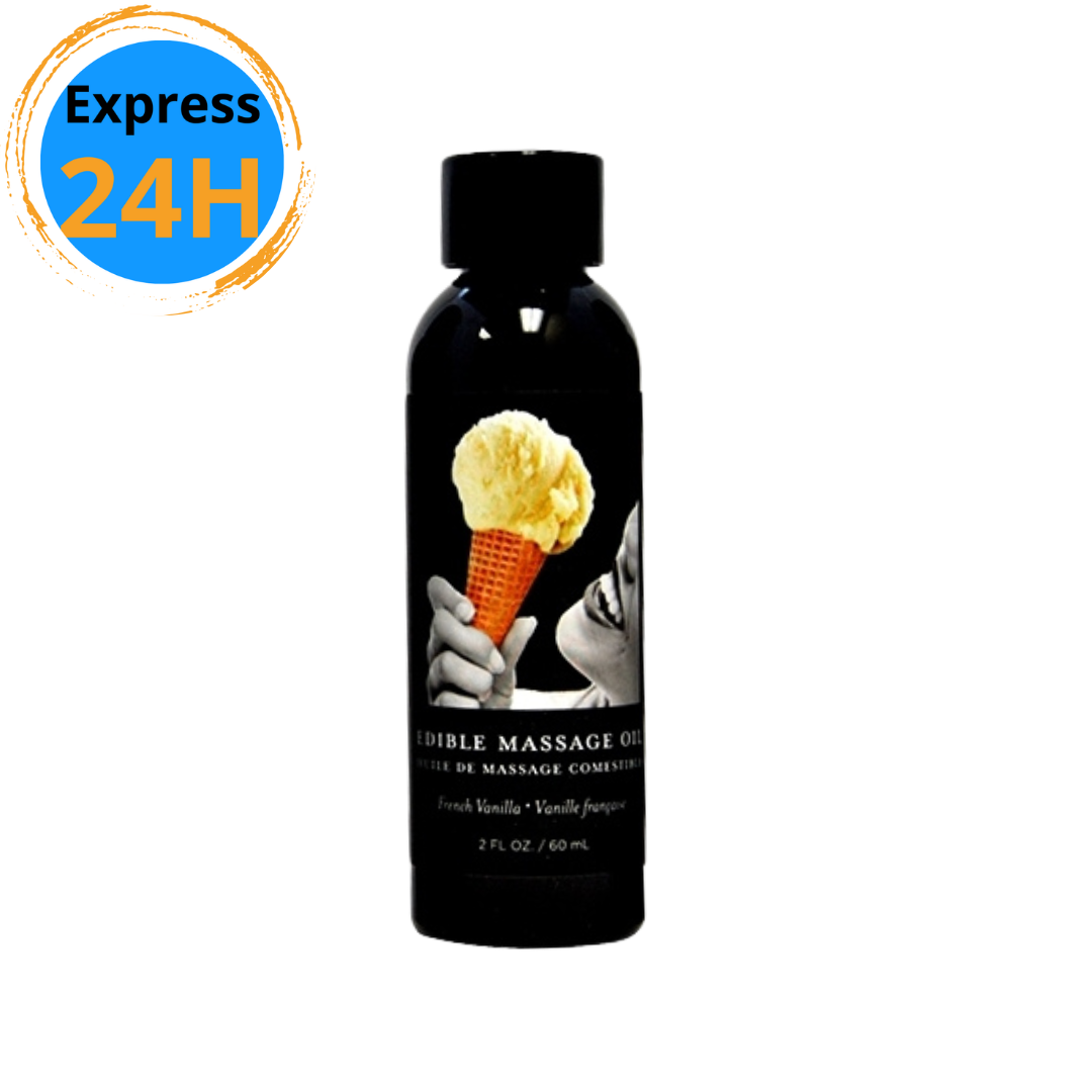 Huile de massage comestible vanille  2oz Earthly Body