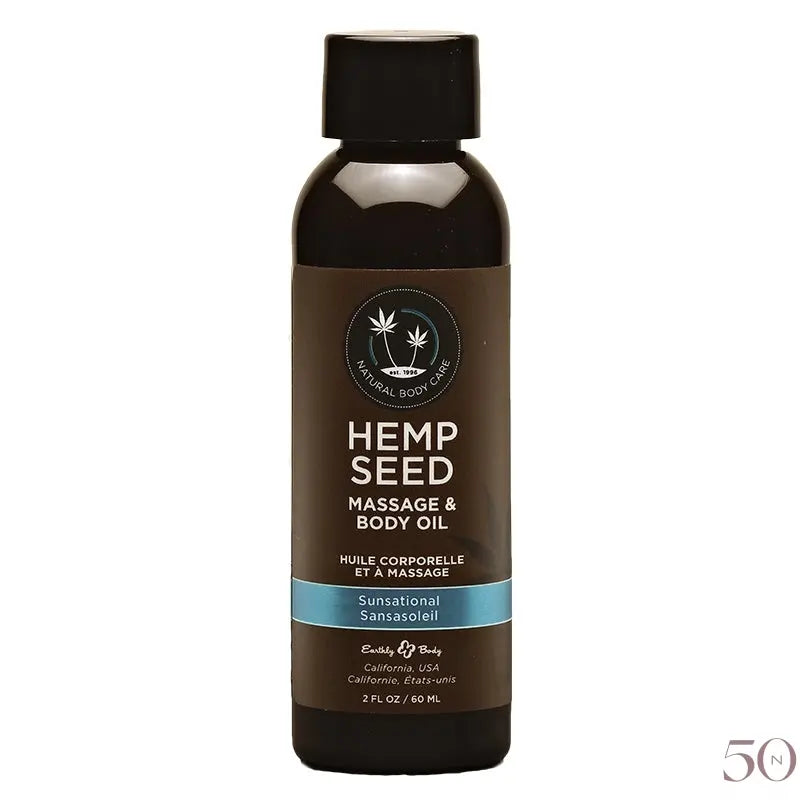 Huile de massage Hemp Seed 2oz. Earthly Body