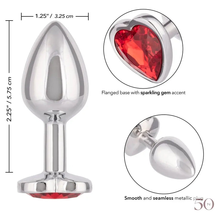 Jewel - Small Ruby Heart Plug