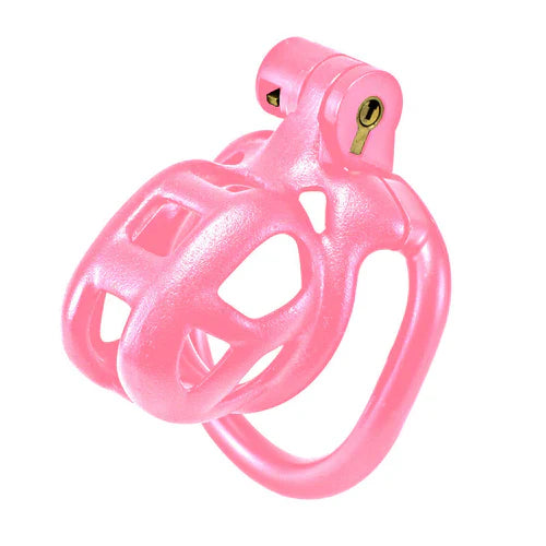 Série Kink Chastity : Cage de Chasteté Verrouillable Très Petite Rose