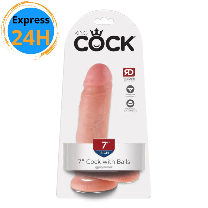 King Cock - 7" dildo avec testicules Pipedream