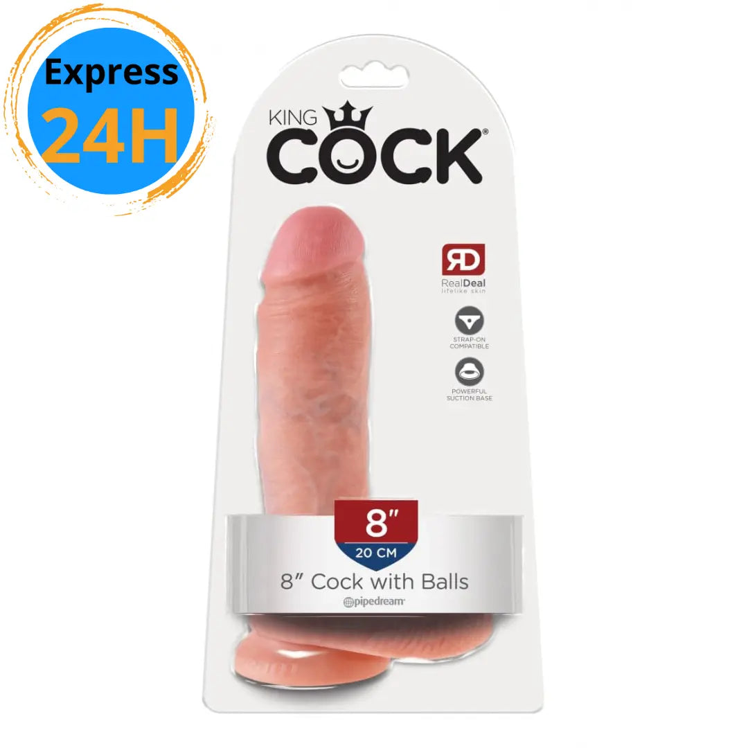 King Cock - 8" dildo avec testicules Pipedream