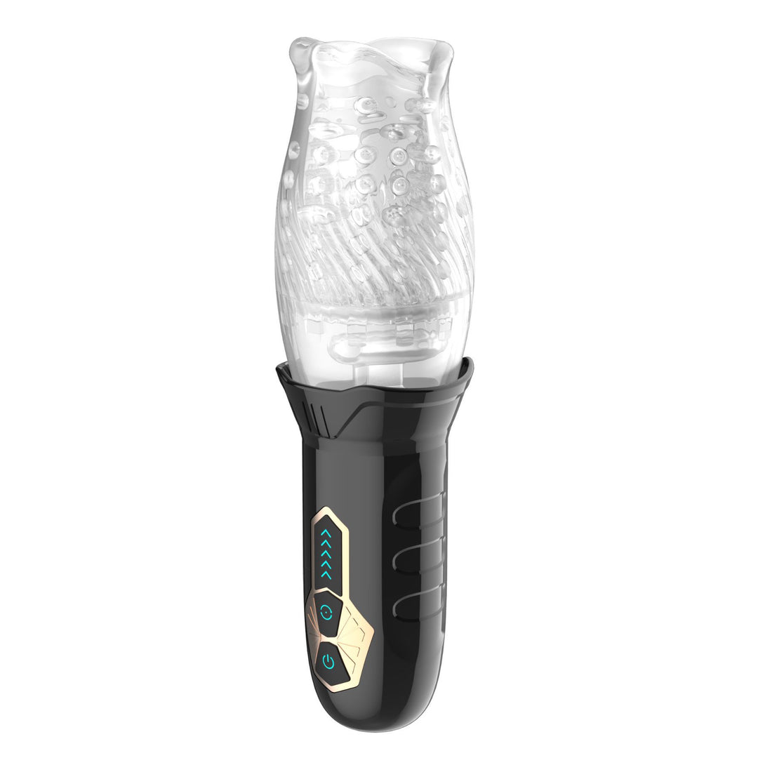 Masturbateur vibrant et rotatif rechargeable