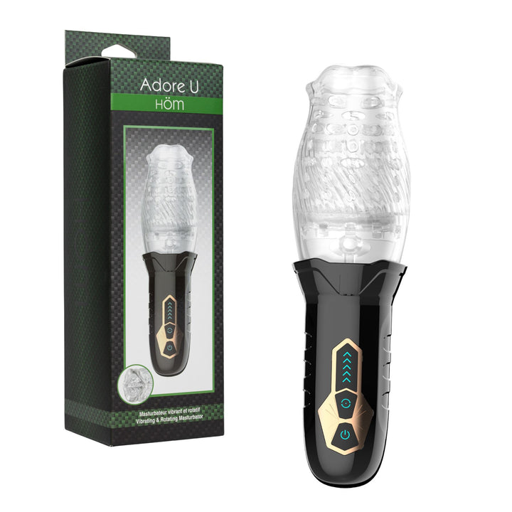 Masturbateur vibrant et rotatif rechargeable