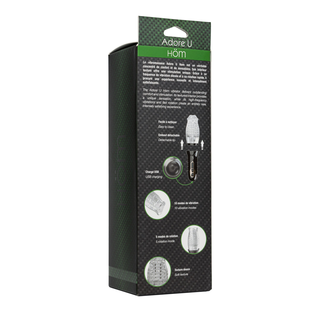 Masturbateur vibrant et rotatif rechargeable
