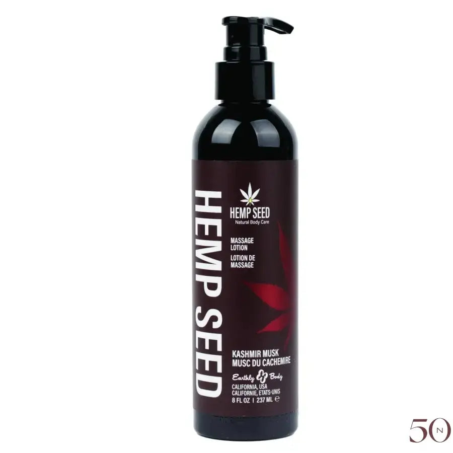 Lotion de Massage Hemp Seed  8oz. Earthly Body