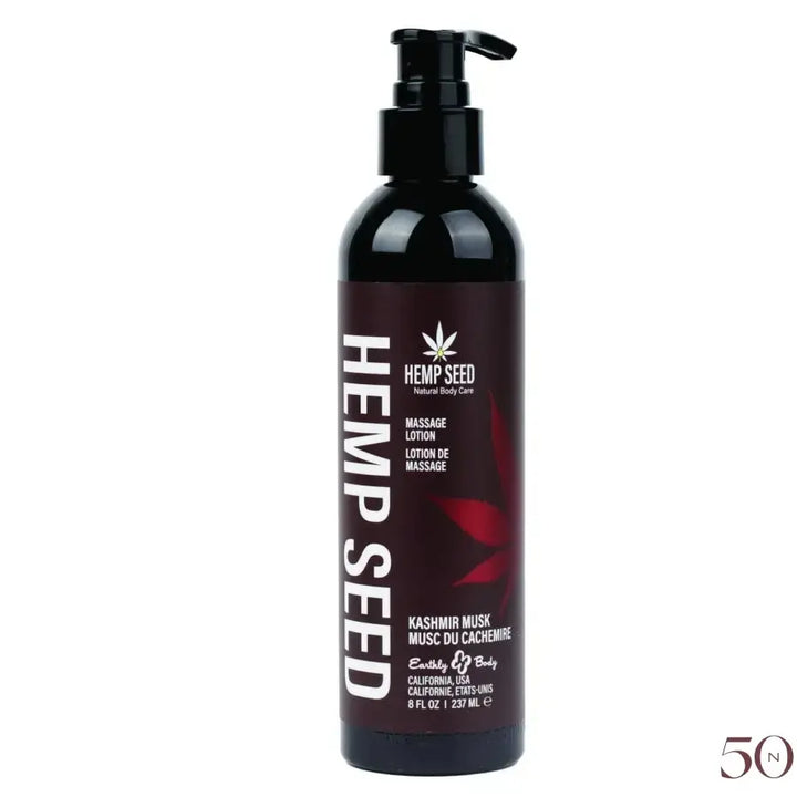 Lotion de Massage Hemp Seed  8oz. Earthly Body