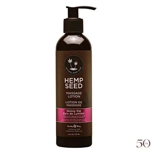 Lotion de Massage Hemp Seed  8oz. Earthly Body