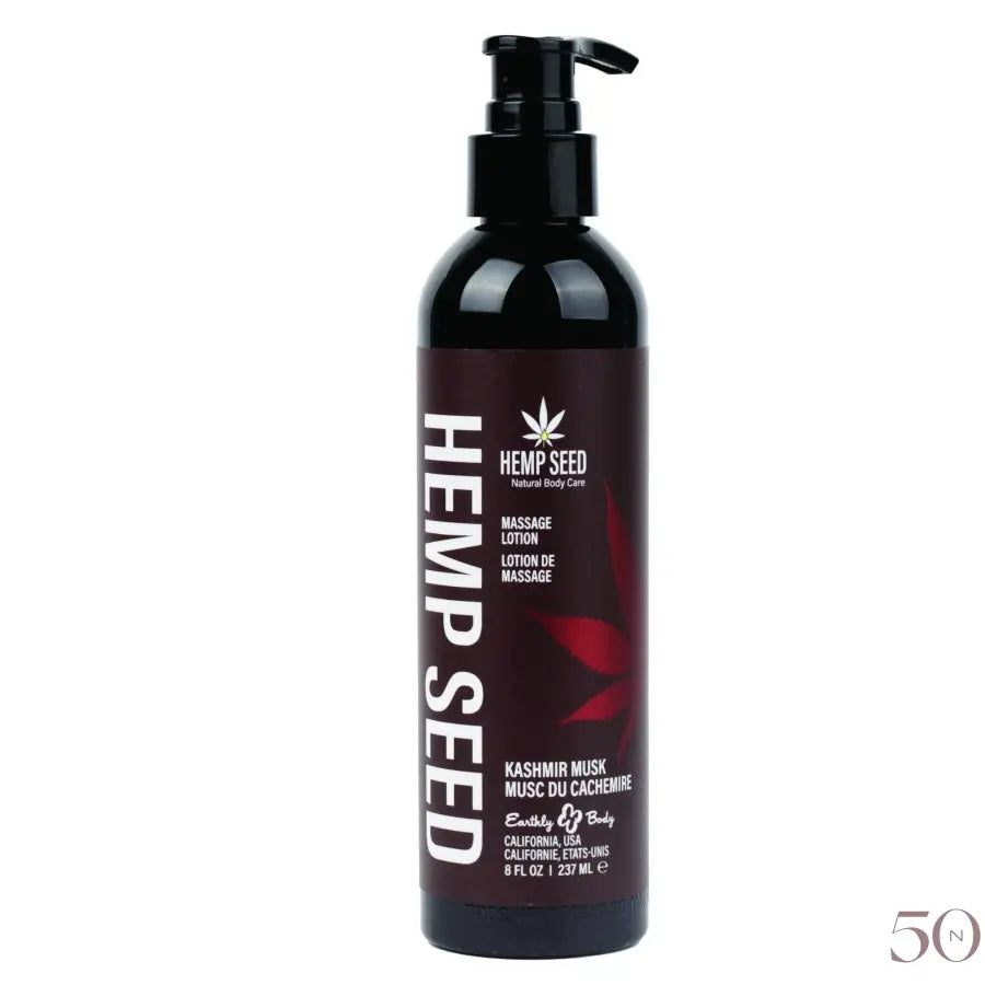 Lotion de Massage Hemp Seed  8oz. Earthly Body