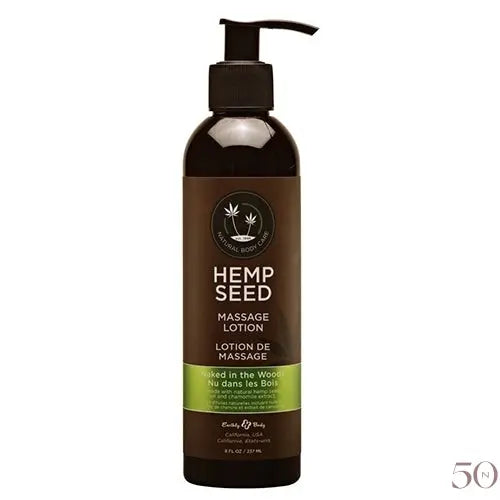 Lotion de Massage Hemp Seed  8oz. Earthly Body