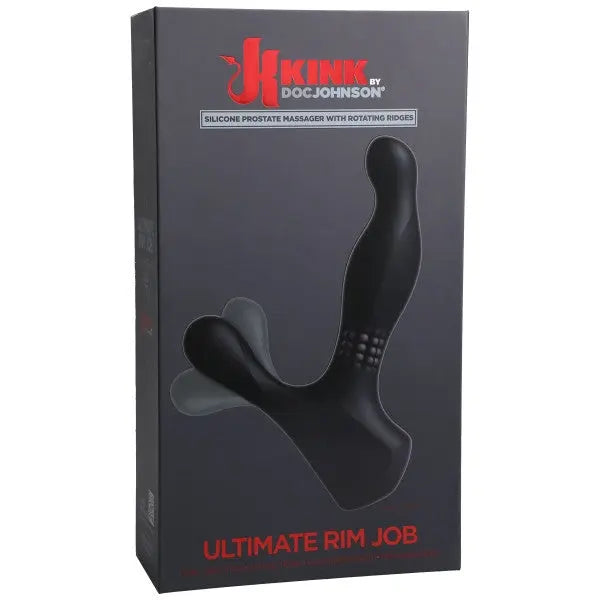 Masseur prostatique en silicone avec crêtes rotatives. Doc Johnson