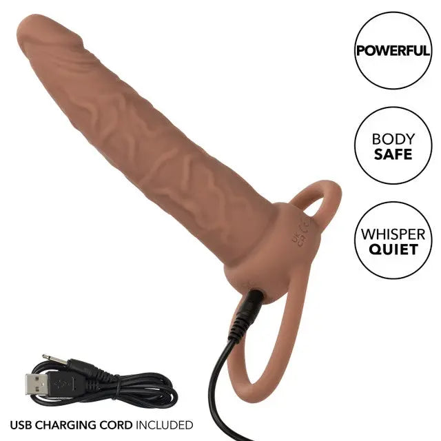 Pénétrateur Double Rechargeable - Brun calexotics